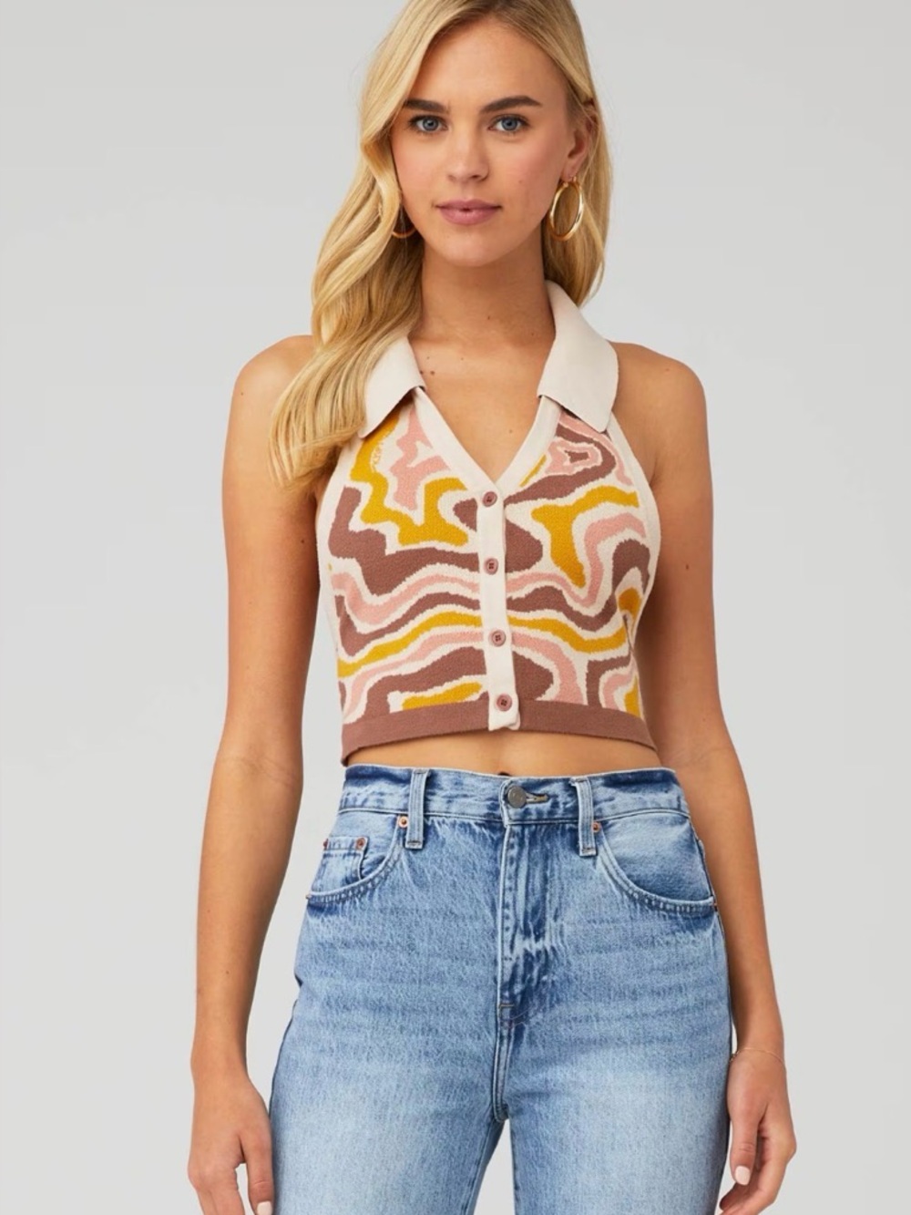 The Kript Swoosh Knit Top – XS